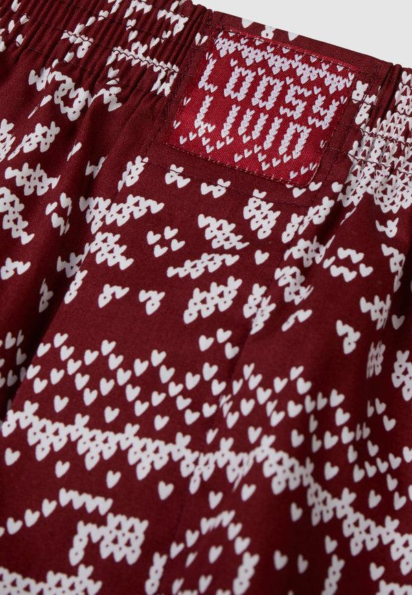 Lousy Livin Underwear BOXERSHORTS SCANDI Burgundy