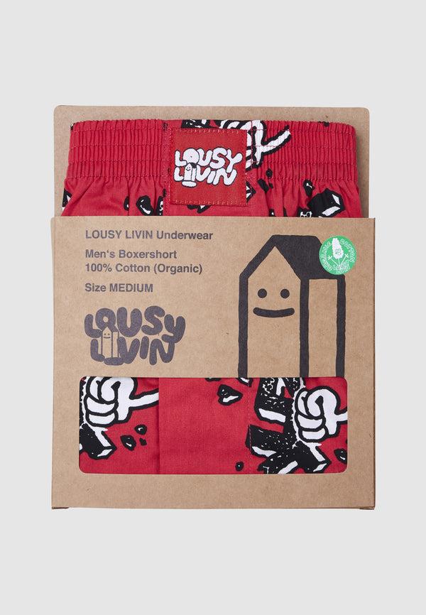 Lousy Livin Underwear BOXERSHORTS SMASH Red