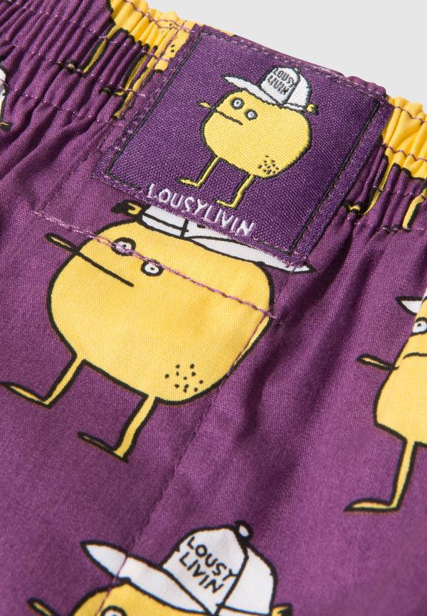Lousy Livin Underwear BOXERSHORTS ZITRONE Purple