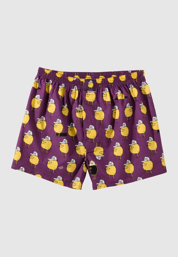 lousy livin underwear BOXERSHORTS ZITRONE Purple