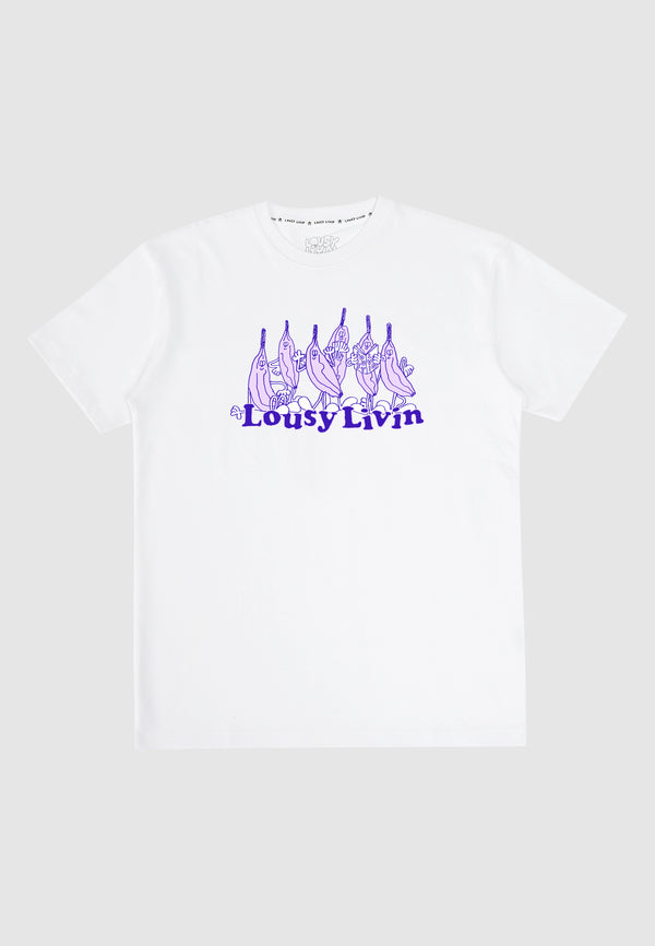 lousy livin underwear Boxy Tee Banana Group White
