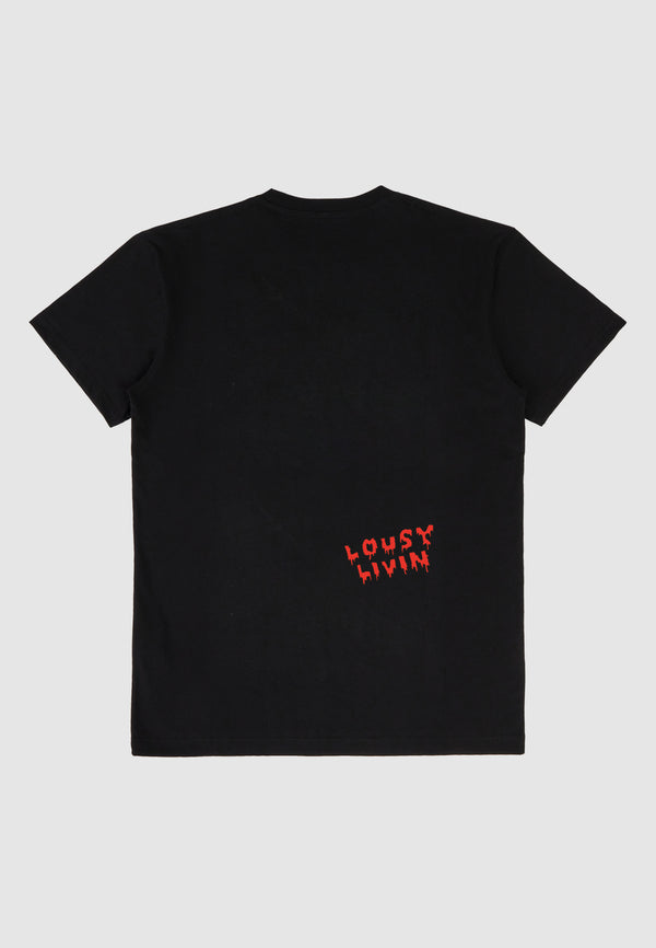 Lousy Livin Underwear Boxy Tee Cat Black