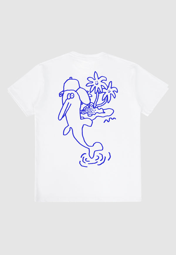 Lousy Livin Underwear Boxy Tee Dolphin White