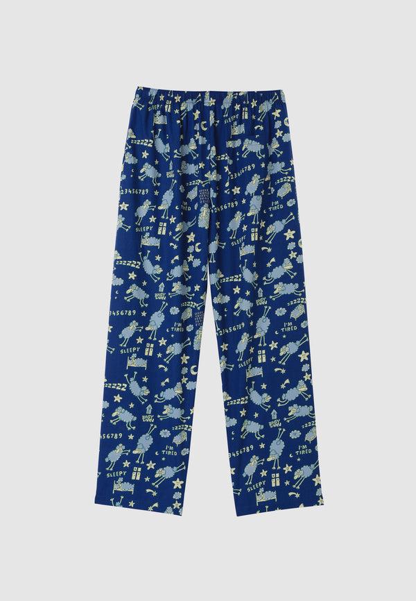 Lousy Livin Underwear Pants "Sheep" True Blue