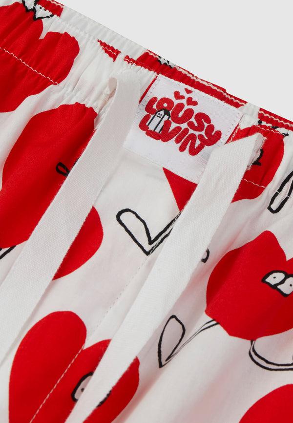 Lousy Livin Underwear Pants "Valentines" White