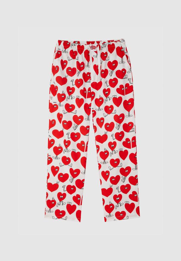 lousy livin underwear Pants "Valentines" White