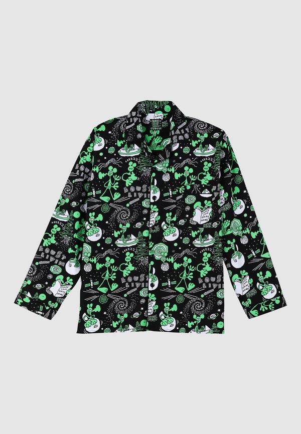 Lousy Livin Underwear Pyjama Outer Space Black