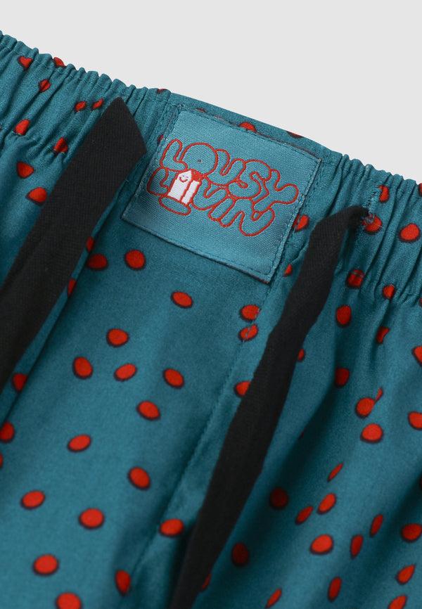 Lousy Livin Underwear Pyjama Pants Dots Teal