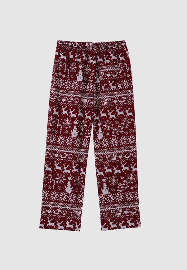 Lousy Livin Underwear Pyjama Pants Scandi Burgundy