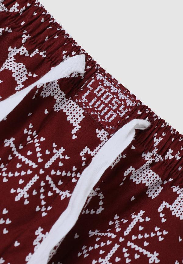 Lousy Livin Underwear Pyjama Pants Scandi Burgundy