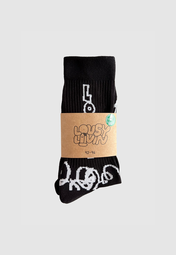 Lousy Livin Underwear Socks "Lou" Black