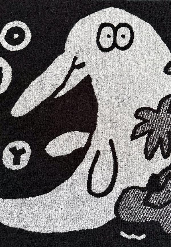 Lousy Livin Underwear Towel Dolphins Black