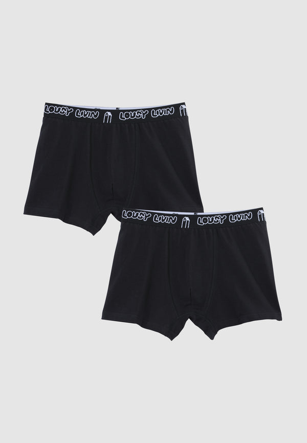 lousy livin underwear TRUNKS 2 PACK Black