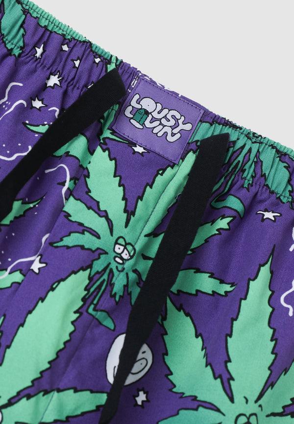 Lousy Livin Underwear Pants "Pyjama Pant Weedy" Purple Haze