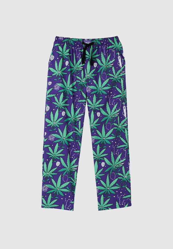 lousy livin underwear Pants "Pyjama Pant Weedy" Purple Haze