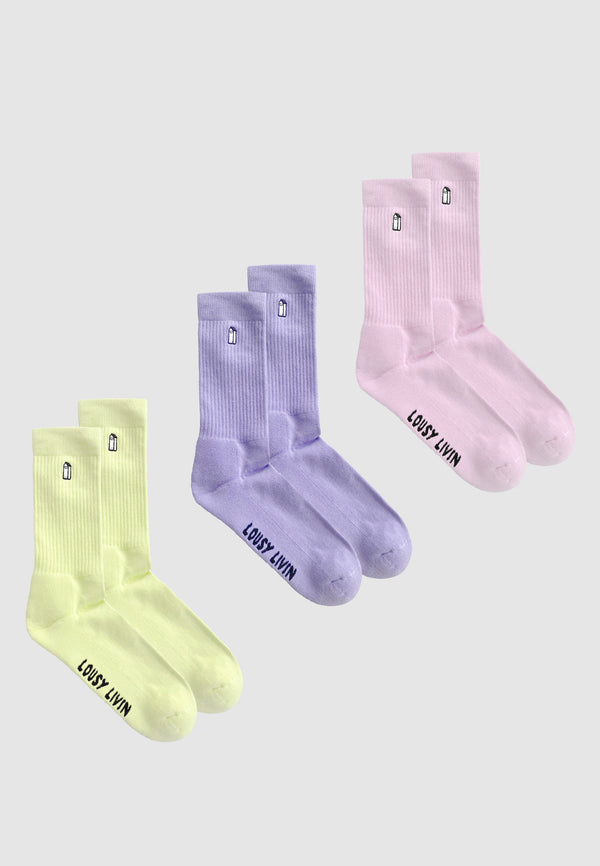 lousy livin underwear Street Court Socks 3er pack Blossom