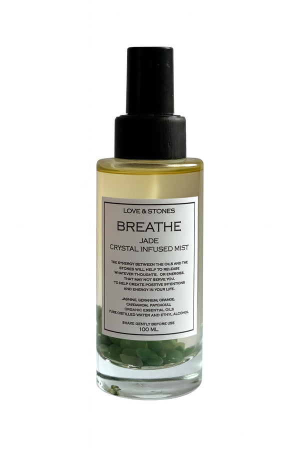 love & stones BREATHE - JADE CRYSTAL STONE INFUSED MIST Lifestyle