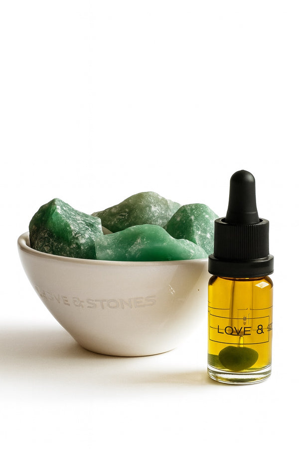 love & stones BREATHE- SCENTED ENERGY RAW JADE STONE MINI WHITE RAW DIFFUSER home fragrance