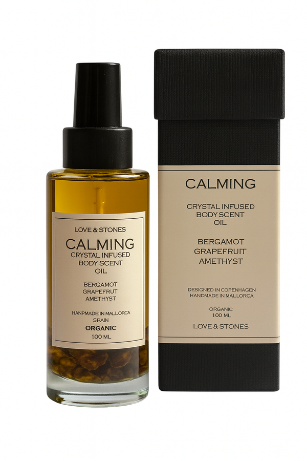 Love & Stones CALMING BODY OIL - AMETHYST CRYSTAL INFUSED SCENTED BODY OIL Skin Care