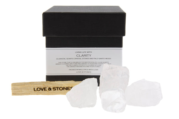 love & stones CLARITY - A BOX OF CRYSTAL QUARTZ CRYSTALS AND PALO SANTO WOOD STICK Lifestyle