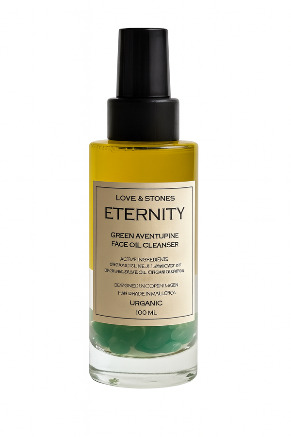 love & stones ETERNITY GREEN AVENTURINE INFUSED ORGANIC GREEN TEA FACE OIL CLEANSER Skin Care
