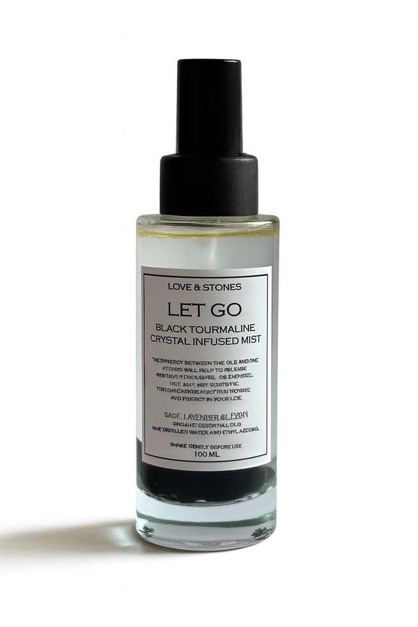 love & stones LET GO - BLACK TOURMALINE SCENED ENERGY MIST LIFESTYLE