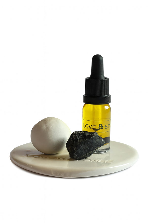 love & stones LIFE BY HAND BLACK TOURMALINE CRYSTAL CERAMIC DIFFUSER home fragrance