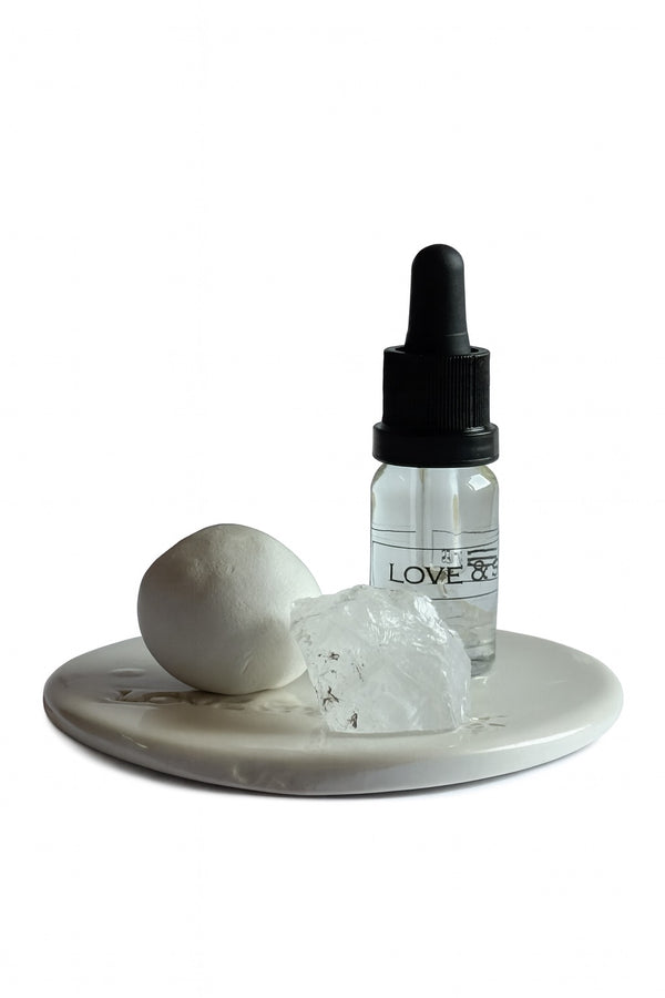 love & stones LIFE BY HAND CRYSTAL QUARTZ STONE CERAMIC DIFFUSER LIFE STYLE