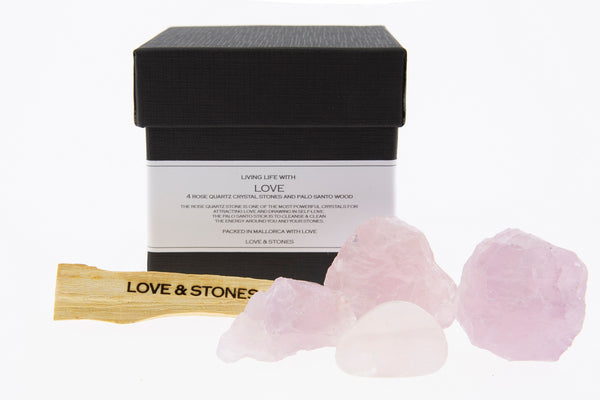 love & stones LOVE - A BOX OF ROSE QUARTZ CRYSTALS AND PALO SANTO WOOD STICK Lifestyle