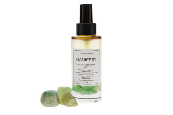Love & Stones MANIFEST - GREEN AVENTURINE CRYSTAL STONE INFUSED MIST LIFE STYLE