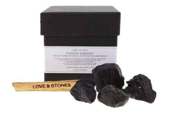 love & stones POSITIVE ENERGY - A BOX OF BLACK TOURMALINE CRYSTALS AND PALO SANTO Lifestyle