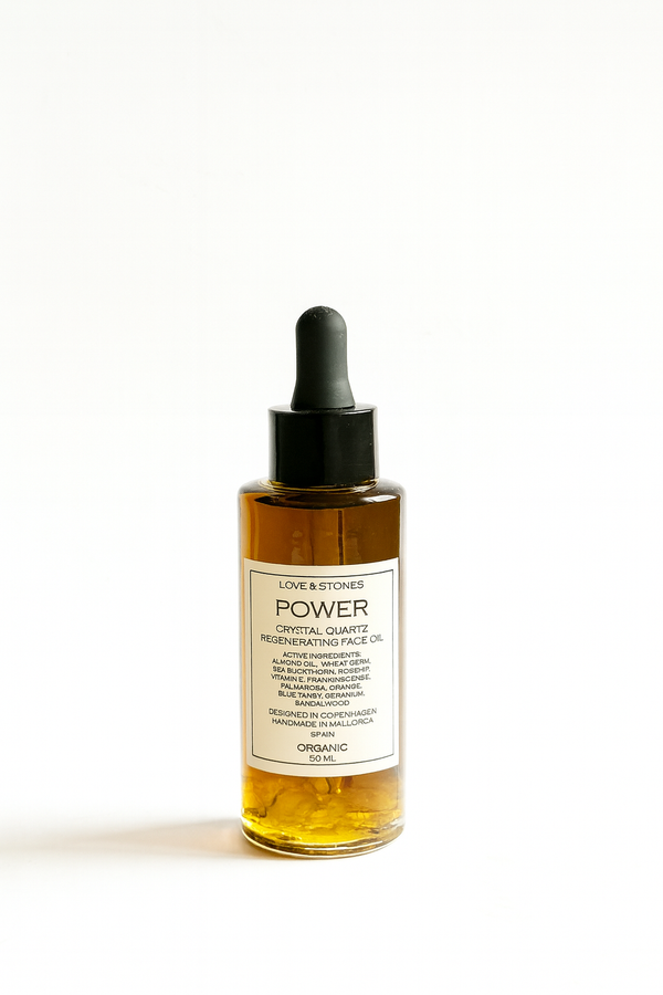 love & stones POWER - CRYSTAL QUARTZ INFUSED REGENERATING ORGANIC FACE OIL Lifestyle