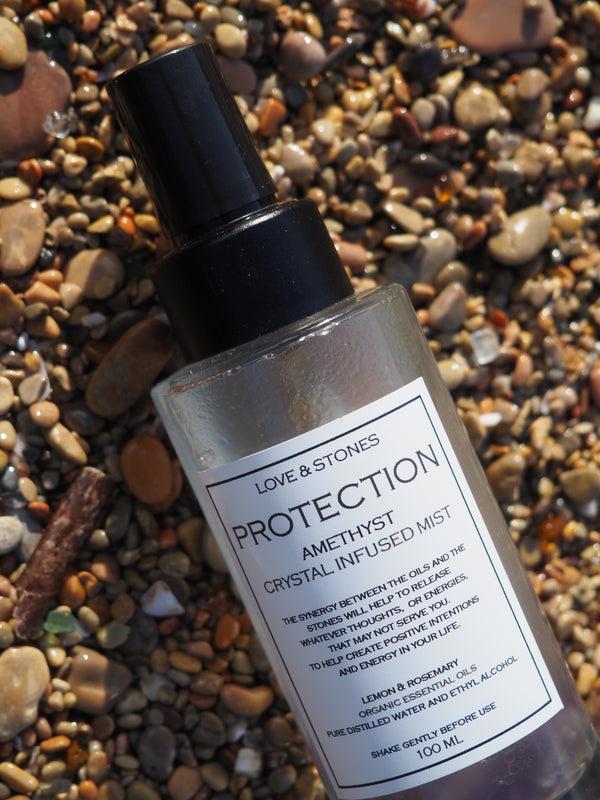 Love & Stones PROTECTION - AMETHYST INFUSED CRYSTAL MIST Lifestyle