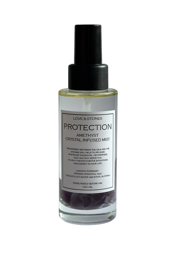 love & stones PROTECTION - AMETHYST INFUSED CRYSTAL MIST Lifestyle