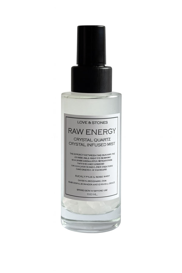 love & stones RAW ENERGY - SCENTED ENERGY CRYSTAL QUARTZ MIST LIFE STYLE