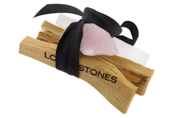 love & stones THE LOVE CRYSTAL BUNDLE - A RAW ROSE QUARTZ SELENITE & PALO SANTO Lifestyle