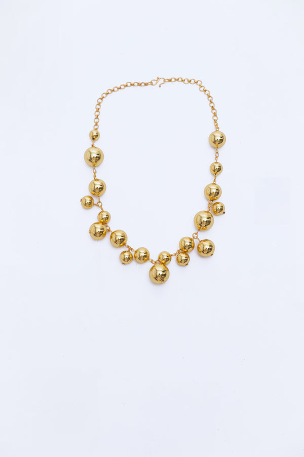 love birds Circle of Life - Ball & String Necklace - Gold