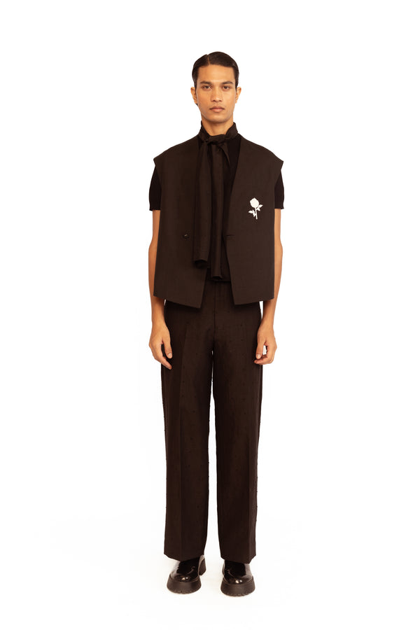 love birds Archibald Waistcoat - Black