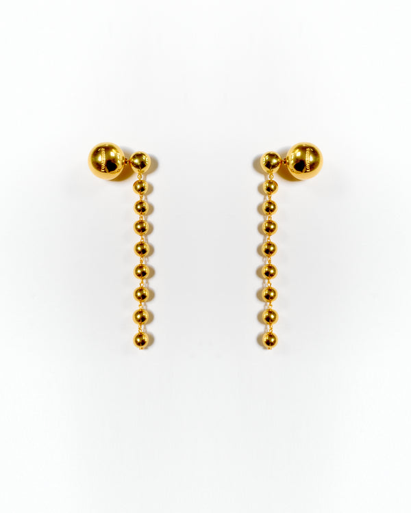 love birds Ball Danglers Earrings - Gold