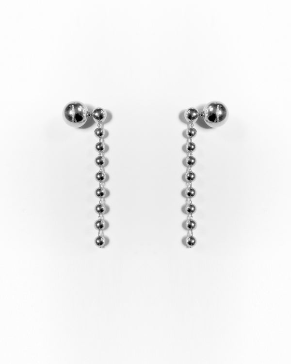 love birds Ball Danglers Earrings - Silver