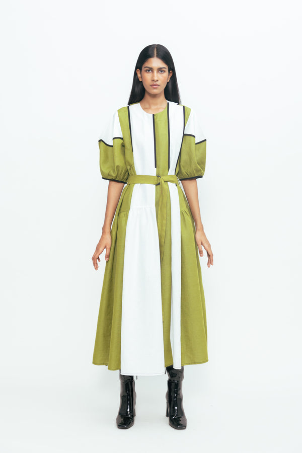 love birds Baryon Linen Dress