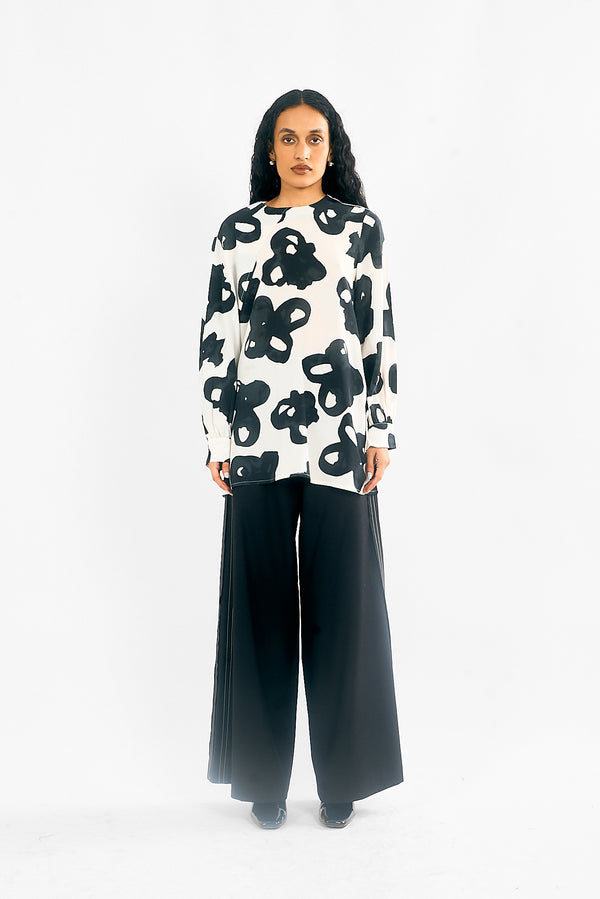 love birds Bloom Crepe Top