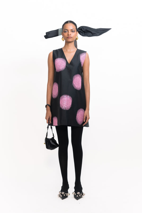 love birds Budapest Sequins Dress - Black