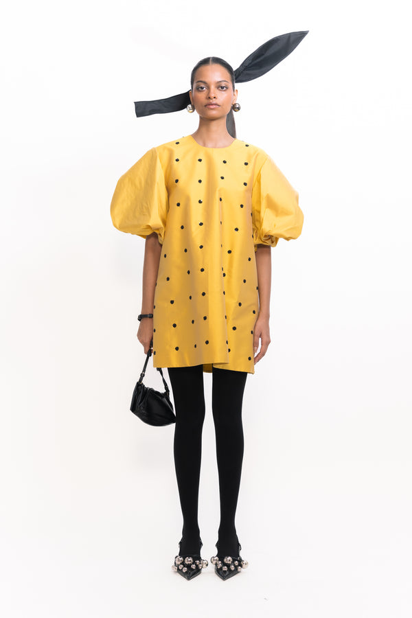 love birds Budapest Sequins Dress - Yellow