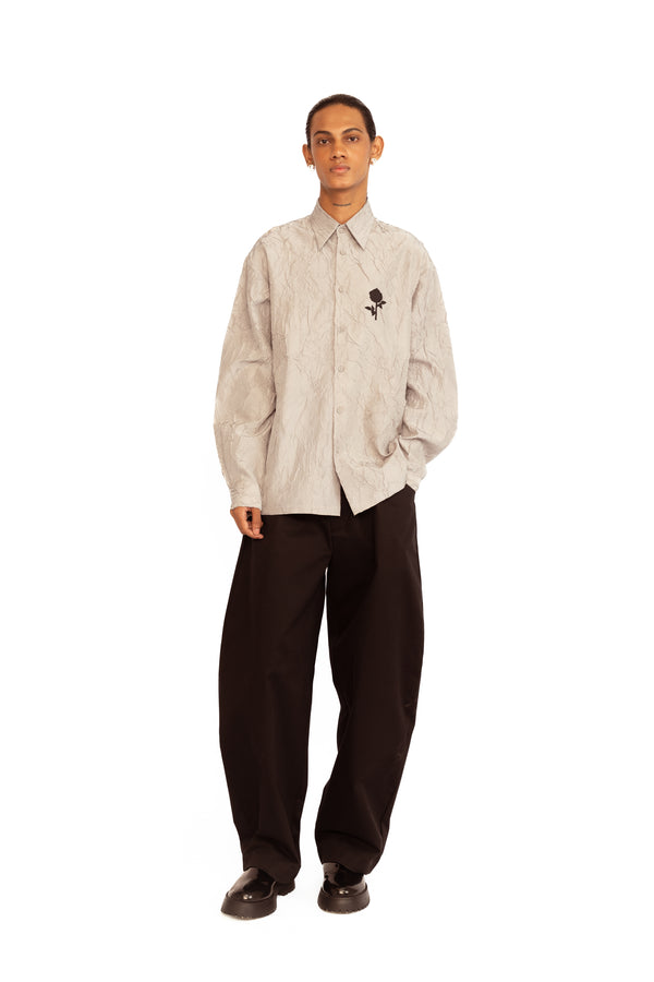 love birds Cedric Applique Shirt - Silver