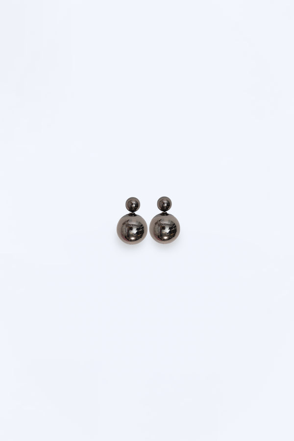 love birds Circle of Life Earrings - Black Mini
