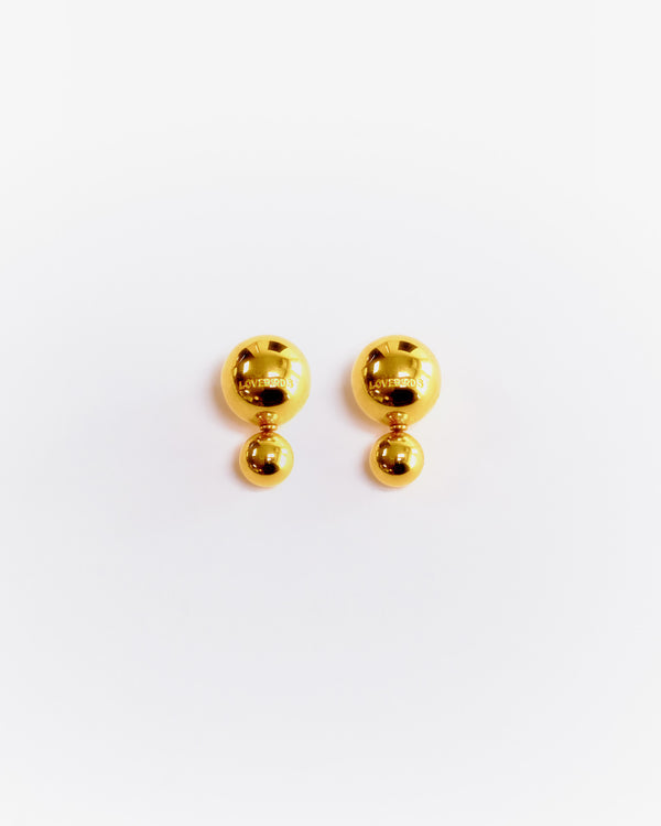 love birds Circle of Life Earrings - Gold Mini