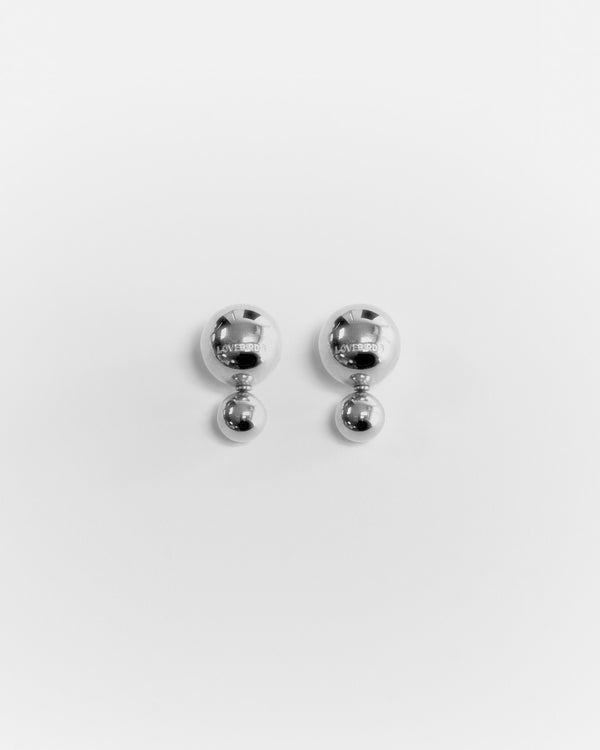 love birds Circle of Life Earrings - Silver Mini