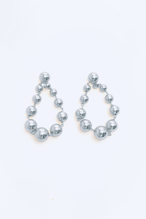 love birds Circular String Earrings - Silver