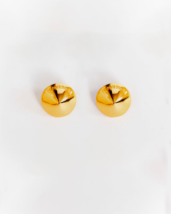 love birds Concave Earrings - Gold
